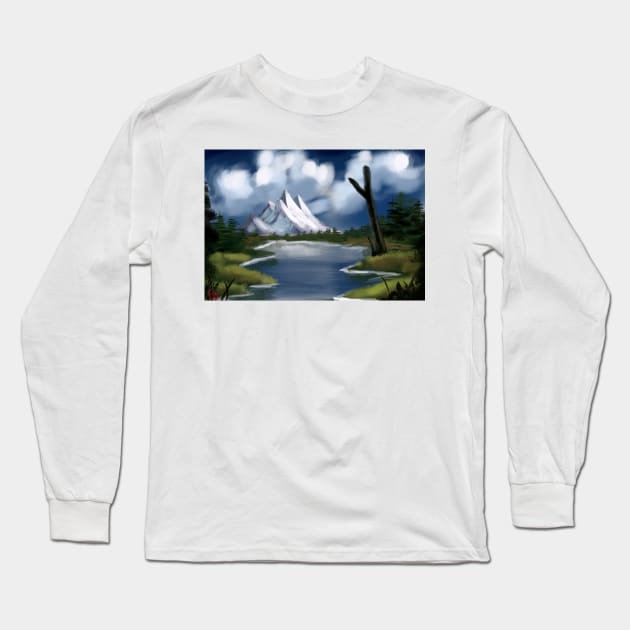 Happy Moutain Long Sleeve T-Shirt by An_dre 2B